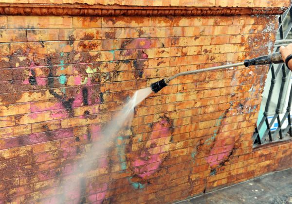 Cost of Brick Graffiti Cleaning in Oconomowoc