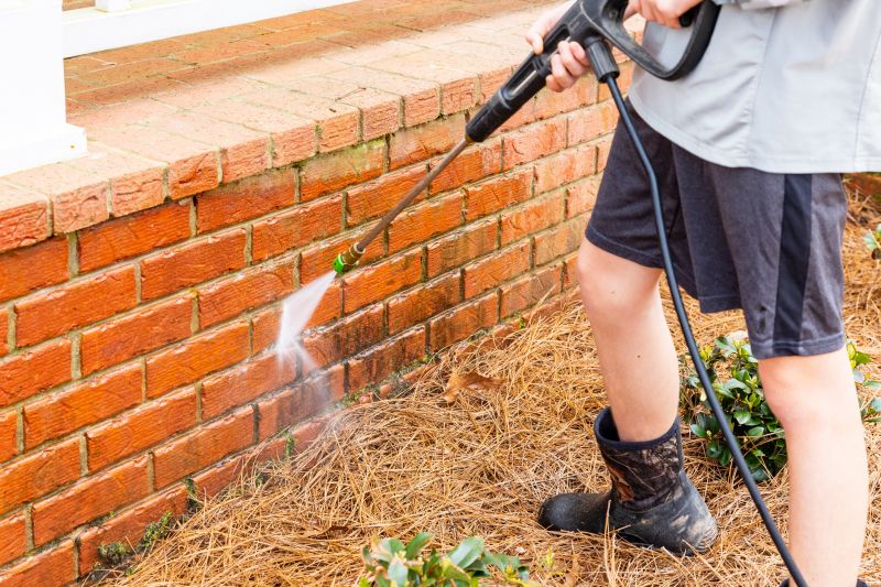 Brick Home Power Washing